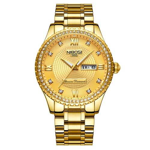 Reloj NIBOSI 2022 de oro nuevo para mujer, relojes creativos de acero para mujer, relojes de pulsera para mujer, reloj impermeable para mujer, reloj femenino