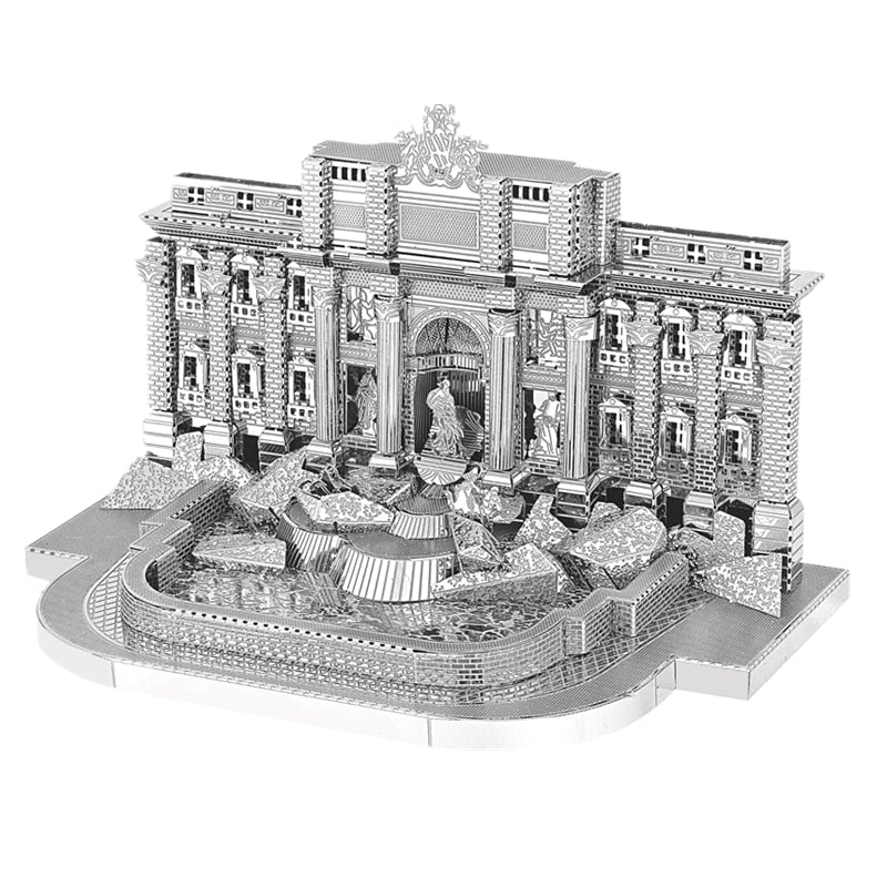 MMZ MODEL NANYUAN 3D-Metallmodellbausatz Trevi-Brunnen-Gebäudemontagemodell DIY 3D-Laserschnitt-Modell-Puzzle-Spielzeug für Erwachsene