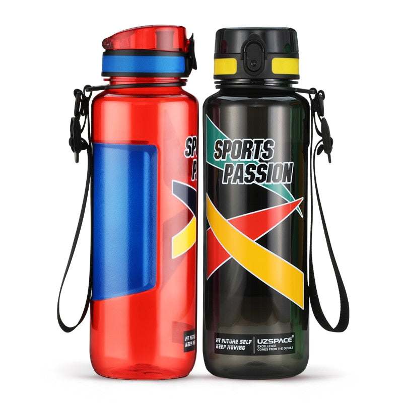 UZSPACE Sport Water Bottles Large Capacity male Portable Creative Trend Kettle Outdoor fitness Space Plastic Bottle BPA Free