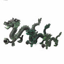 Dragón de bronce de Feng Shui, adornos de cuentas para atrapar, artesanía casera de la suerte, arte decorativo