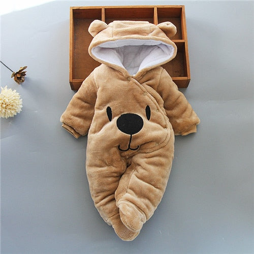 Newborn Baby Girl Clothes 0-3 months Winter Thick Warm Baby Footies Cotton Infant Kid&