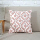 Home Decor Emboridered Cushion Cover Grey Pink Geometric Canvas Cotton Suqare Embroidery Pillow Cover 45x45cm