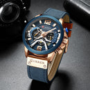 CURREN Luxury Brand Men Analog Leather Sports Watches Men&