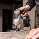 DEKO Jig Saw Electric Home Power Tools Miter Saw Machine DKJS80Q1 Laser Variable Speed with Metal Guide Ruler,Blade,Allen Wrench