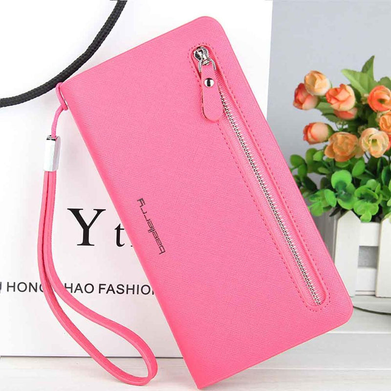 Baellerry Card holder Women Wallets Leather Long Design Quality Passport Cover Casual Women Purse Zipper Multi-function Wallet