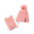 New Women Warm Thick Hat Fashion Winter Hats For Woman Add Fur Lined Knitted Cap Letter B Beanie Hat Girls Pompom Knitted Hat