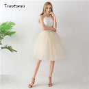 Gothic 7 Layers 65cm Mix Colors Tutu Tulle Skirt Women Streetwear High Waist Pleated Midi Skirts spudniczki jupe rokken faldas