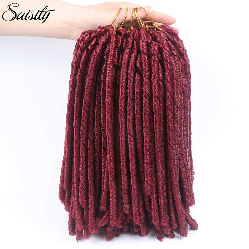 Saisity 14‘’faux locs crochet hair soft and light dreadlocks crochet braids synthetic crochet hair extensions 15 strands/pack