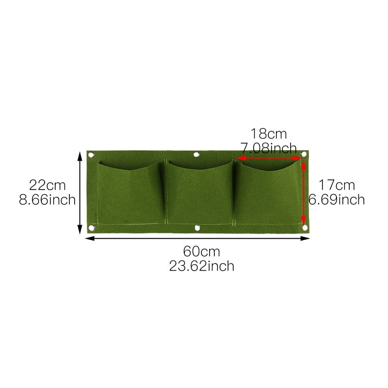 Wall Hanging Planting Bags 24 Size Pockets Green Grow Bag Planter Vertical Garden Vegetable Living Bonsai Bag Flower Home Supply