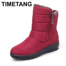 TIMETANG 2019 Die neuen rutschfesten, wasserdichten Winterstiefel plus Baumwollsamt-Damenschuhe, warme leichte große Größen 41 42 SchneestiefelE1872