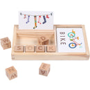 Juego de palabras de ortografía de madera Candywood, juguetes educativos para edades tempranas para niños, juguetes de madera para aprender, juguete educativo Montessori