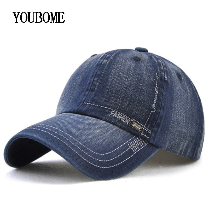 YOUBOME Fashion Brand Men Baseball Cap Women Hats For Men Fitted Denim Jeans Snapback Caps Casual Casquette Bone Dad Hat Caps