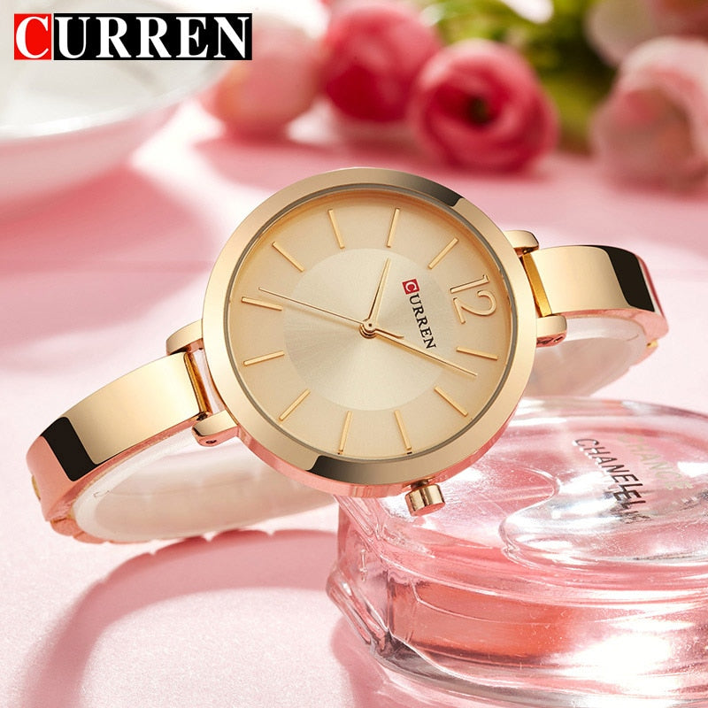 CURREN New Creative Design Quartz Watch Women Casual Fashion Stylish Ladies Gift Wrist Watch Vintage Timepieces Relogio Feminino
