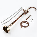 Badezimmer Dusche Umsteller Auslauf Mischbatterie Messing Badewanne Bodenstehender Wasserhahn Wasserhahn Wasserhahn Rose Gold für Badewanne 10 Jahre Garantie