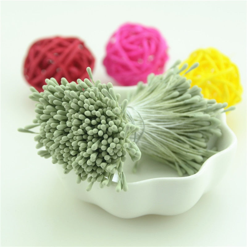 400pcs 1.5mm Heads Mini Flower Stamen Pistil Wedding Decoration Scrapbooking DIY Artificial Cards Cakes Flowers Accessories