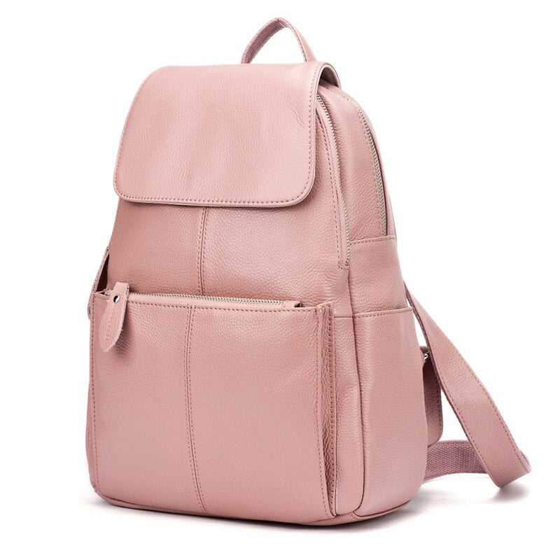 Zency Mode Weich Echtes Leder Große Frauen Rucksack Hohe Qualität A+ Damen Täglich Casual Reisetasche Rucksack Schultasche Buch