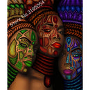 5D diy Diamond Painting African women 3d Cross Stitch Full diamond embroidery diamond Mosaic pattern beaded embroidery diamond F