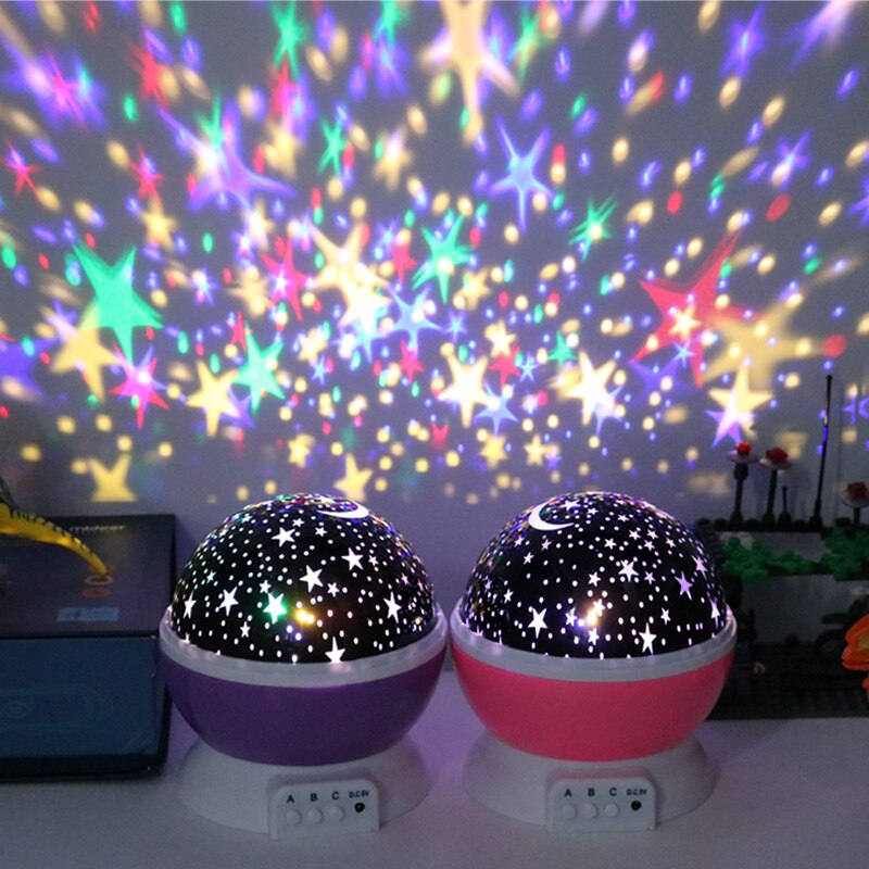 Neuheit Leuchtspielzeug Kinder Schlafzimmer Mond Sternenhimmel LED Nachtlicht Projektor Batterie USB Nachtlicht Kreative Party Spielzeug Geschenk