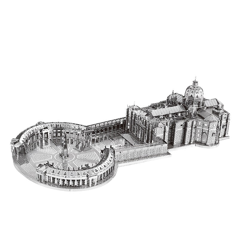 MMZ MODELO NANYUAN 3D Kit de modelo de metal 1: 1000 STPETER'S BASILICA Modelo de ensamblaje DIY 3D Modelo cortado con láser rompecabezas juguetes para adultos