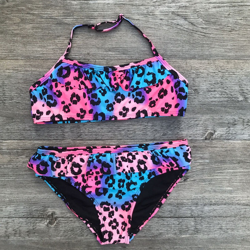 7-14Year Butterfly Print Child Bikini Set 2023 Girls Swimsuit Swimwear For Kids Summer Brazilian Teen Baby Swimming Suit Biquini