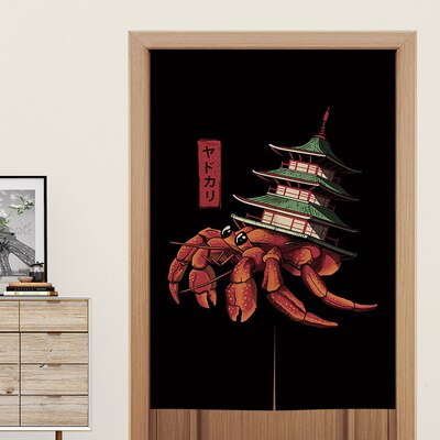 Cortina de tela para puerta de cocina de estilo japonés, cortina colgante decorativa para dormitorio, restaurante, baño