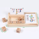 Juego de palabras de ortografía de madera Candywood, juguetes educativos para edades tempranas para niños, juguetes de madera para aprender, juguete educativo Montessori