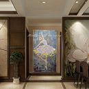 Cuadro de bailarina de Ballet Mintura pintado a mano paleta abstracta cuchillo pinturas al óleo sobre lienzo arte de pared para sala de estar decoración del hogar