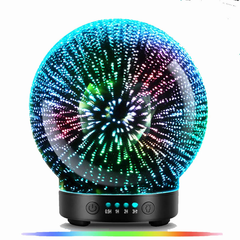 7 LED Color Lighting Modes 3D Aromatherapy Essential Diffuser Fragrance Oil Humidifier Firework Theme Premium Ultrasonic Mist