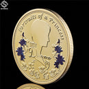 Moneda de ficha conmemorativa profesional de la última rosa de la princesa Diana británica coleccionable