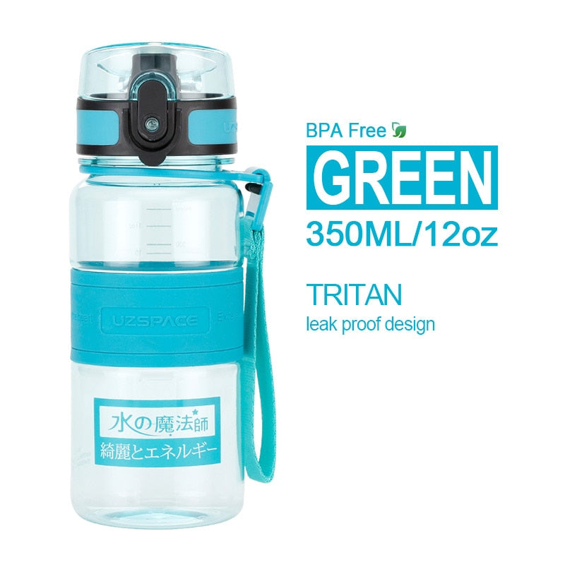 UZSPACE Sportwasserflasche Kids Tour Kunststoff Wasserkocher Tragbar Auslaufsicher Kinder My Favourite Drink Bottle 350ml Tritan BPA Free