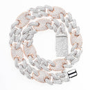 TOPGRILLZ, 16mm, Miami, nueva caja, cierre, cadena de eslabones cubanos, collar de Color dorado y plateado, circonita cúbica brillante, joyería de Hip hop