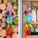 H &amp; D Chakra Dream Catcher Chandelier Prism Suncatcher Rainbow Maker Feather Home Wall Hanging Fengshui Dreamcatcher Decoración Colgante