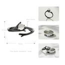 Thaya Original Moonlight Forest Design Finger Ring Moonstone Gemstone s925 Silver Black Branch Ring para mujer Joyería elegante