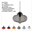 Nordic modern colorful glass bowl pendant lights E27 loft hanging lamps for kitchen living room bedroom restaurant hotel hall