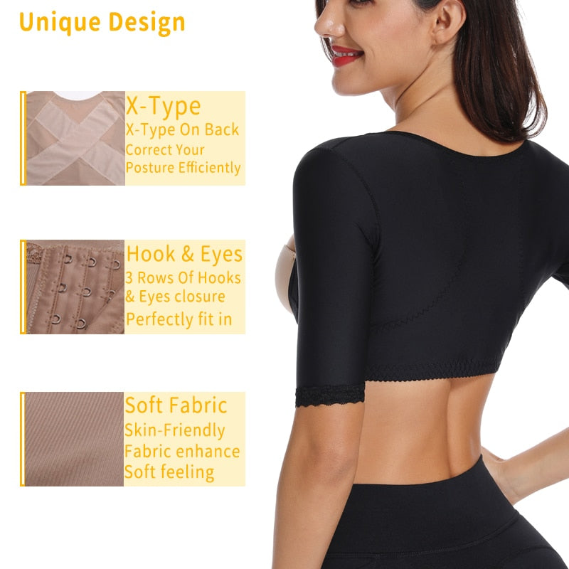 Miss Moly Seamless Arm Shaper Chest Lifter Corrective Underwear Invisible Slimming Shapewear Body Slimmer Modeling Tops Corset
