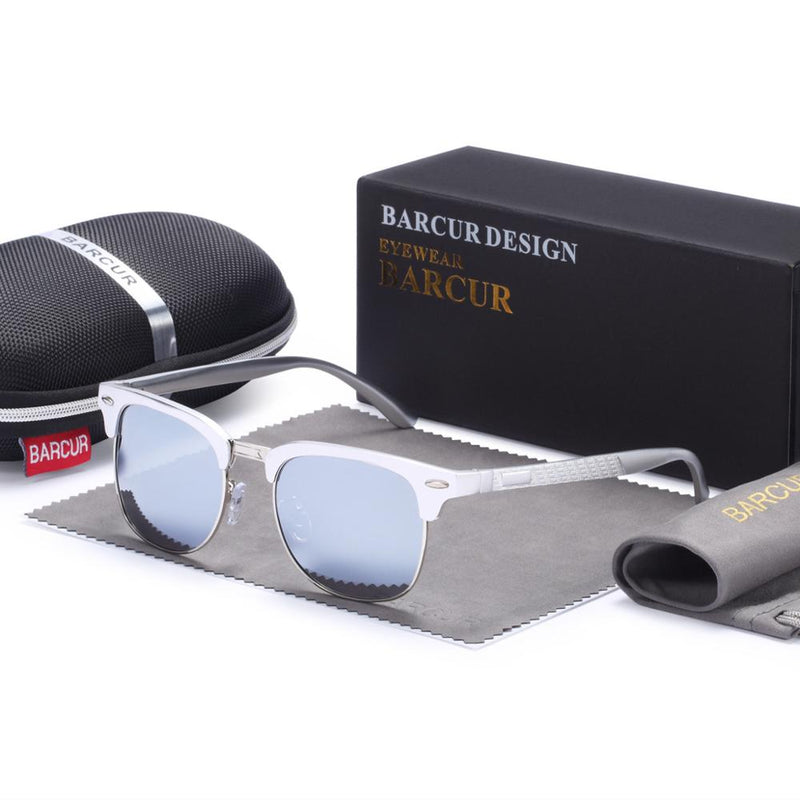 Gafas De sol BARCUR para hombre, Gafas De sol polarizadas De aluminio para hombre, Gafas clásicas Punk, Gafas De dol Masculino