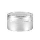 48x20g 40g 100g Empty Silver Cosmetics Cream Container Window Cap Metal Aluminum Jar Balm Bottle Tin Pot Can Gift For Tea Candle