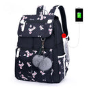 Mochilas escolares OKKID para niñas, mochila para ordenador portátil, mochila usb, mochilas para niños, mochila escolar con bonito gato para niñas, mochila