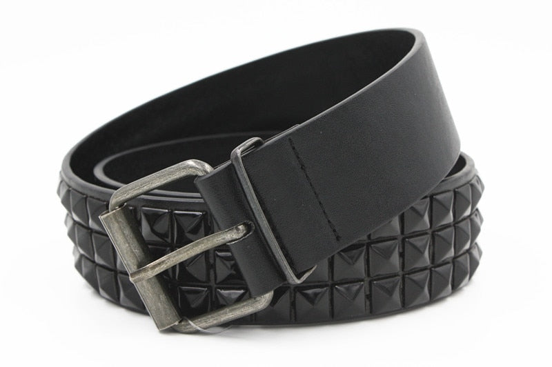 Shiny Pyramid Fashion Rivet Belt Men&amp;Women&