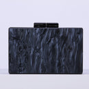 New Female Black Pearlescent Acrylic Evening Bags Vintage Women Messenger Bags Gold Sequins Clutches Patchwork Party Handbags