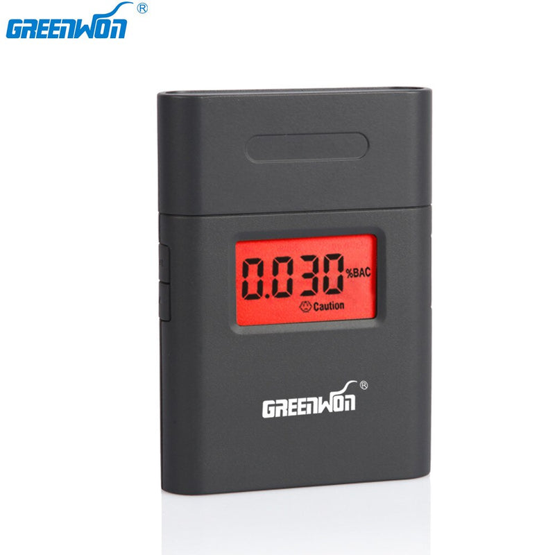 GREENWON portable 360 degree rotating mouthpiece red backlight Accurate Breath Alcohol Tester LED Light Alcohol Breathalyzer