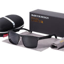 BARCUR Aluminium Magnesium Square Sunglasses Men Polarized Vintage Shades Women Sun Glasses For Men Sport Eyewear Oculos De Sol
