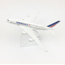 Free shipping Air France Aeroplane model Airbus A380 airplane 16CM Metal alloy diecast 1:400 airplane model toy for children