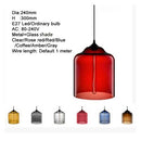Nordic modern colorful glass bowl pendant lights E27 loft hanging lamps for kitchen living room bedroom restaurant hotel hall