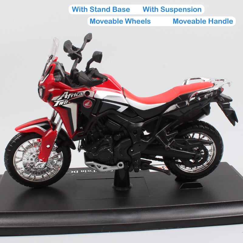 1:18 escala Maisto honda CRF1000L Africa Twin DCT 2016 aventura deporte diecast motocicleta juguete modelo todoterreno bicicleta vehículo réplica