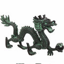 Dragón de bronce de Feng Shui, adornos de cuentas para atrapar, artesanía casera de la suerte, arte decorativo