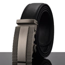 WOWTIGER Fashion Designers Men Automatic Buckle Leather luxury Belt Business Male Alloy buckle Belts for Men Ceinture Homme