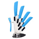 FINDKING Quality kitchen knife ceramic knife set  3" 4" 5" 6 inch peeler with Acrylic Holder Black blade knives kitchen tools