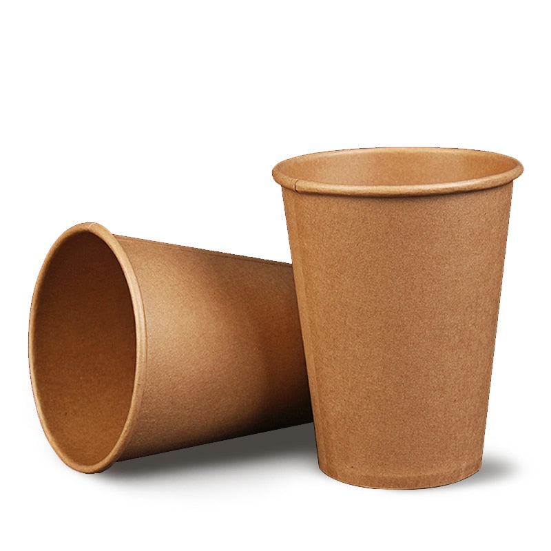 100 unids/pack taza de café de papel taza de papel desechable taza de té ecológica accesorios para beber