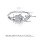 LUOTEEMI Luxury Big Rose Flower 17/19CM Bracelet for Women Ladies Shining AAA Cubic Zircon Fashion Crystal Jewelry Gift Bangles